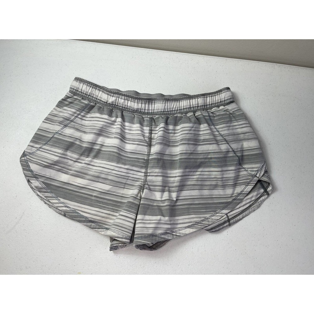 Lululemon Speed Shorts Women’s Size 4 Lined Grey White